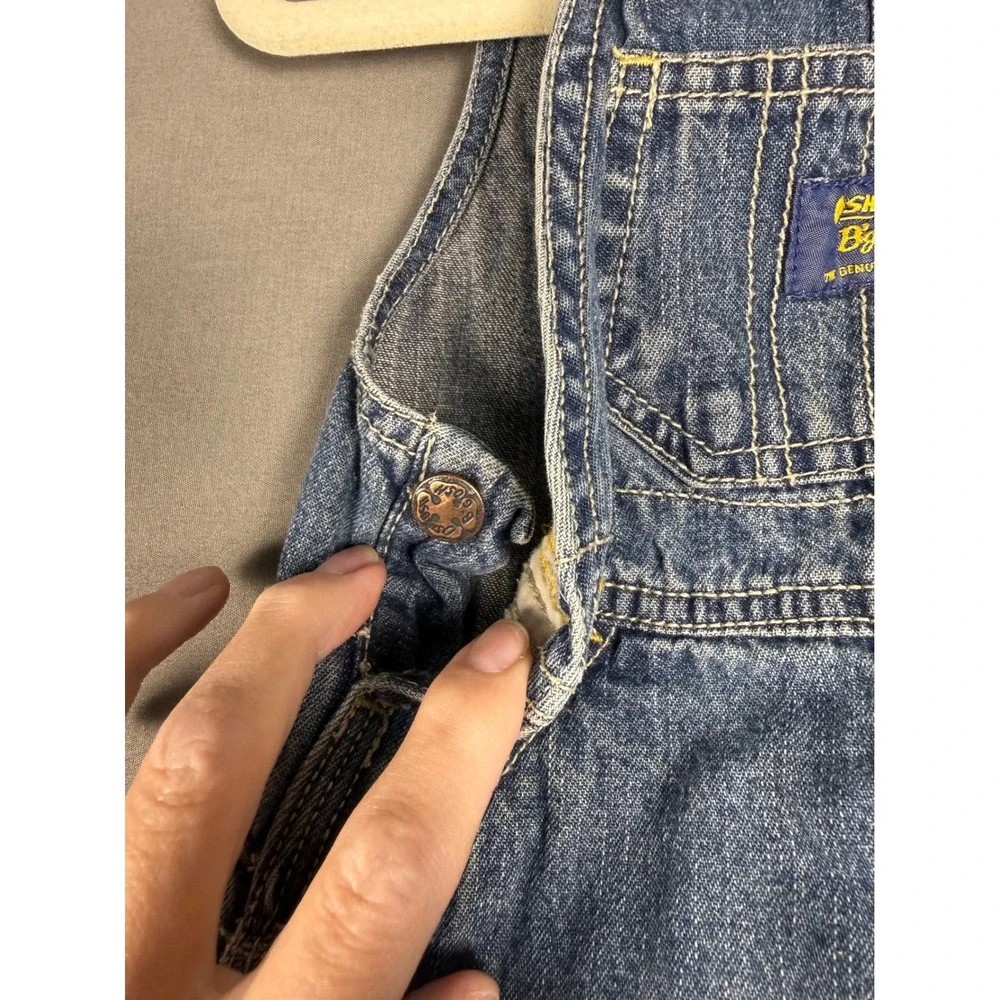 OshKosh B'gosh Overalls Kids 3 Months Blue Denim Carpenter Bibs 892-0072
